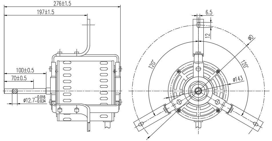 YDK139B2 series centrifugal fan motor